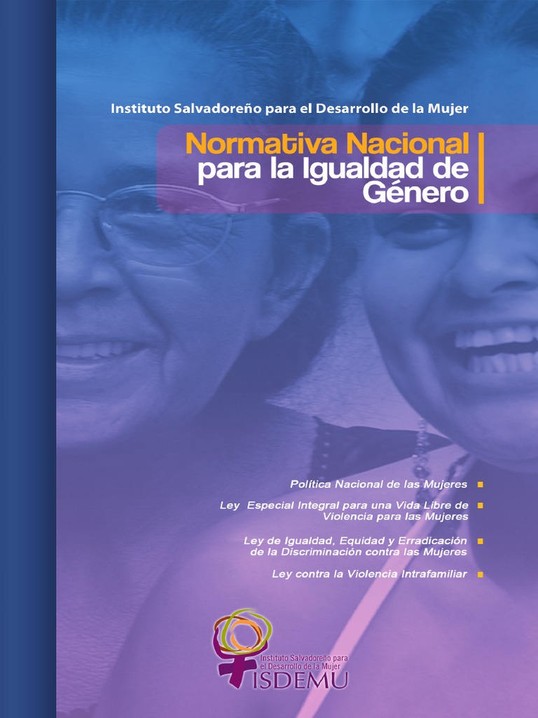 Normativa Nacional para La Igualdad de Genero PDF | PDF | Mujer ...