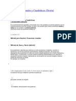 Ecuaciones Lineales y Cuadráticas