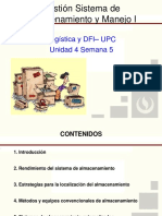 UPC LOGISTICA Y DFI Unidad 4 Sem 5 Gestion Del Sistema de Almacenamiento y Manejo I