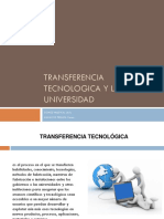 Transferencia Tecnologica y La Universidad