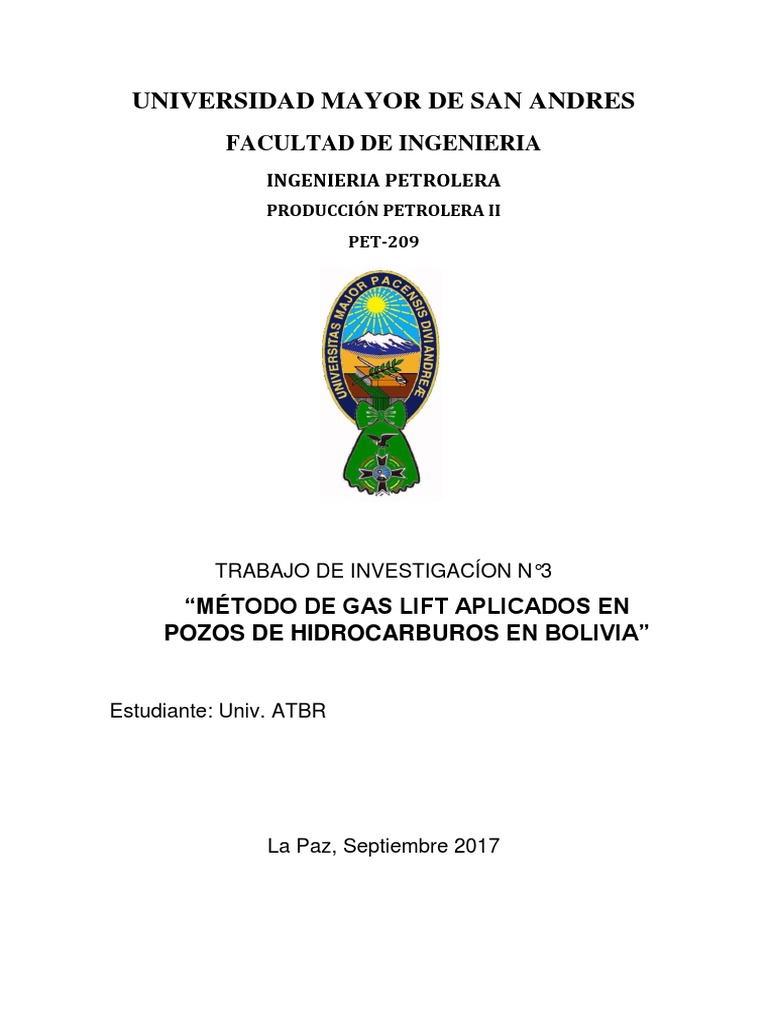 Sistema Gas Lift en Bolivia | PDF | Petróleo | Combustibles fósiles