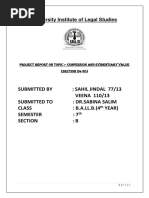 University Institute of Legal Studies: Project Report On Topic:-Confession and Evidentiary Value (Section 24-30)