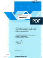 Discharge Relations For Hydraulic Structures and Head Losses From Different Components