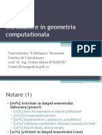 Introducere in Geometria Computationala