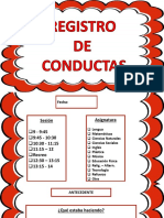 SENCILLO REGISTRO de CONDUCTAS Para Vuestras Aulas Formato Editable
