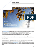 Primary Voltage Levels