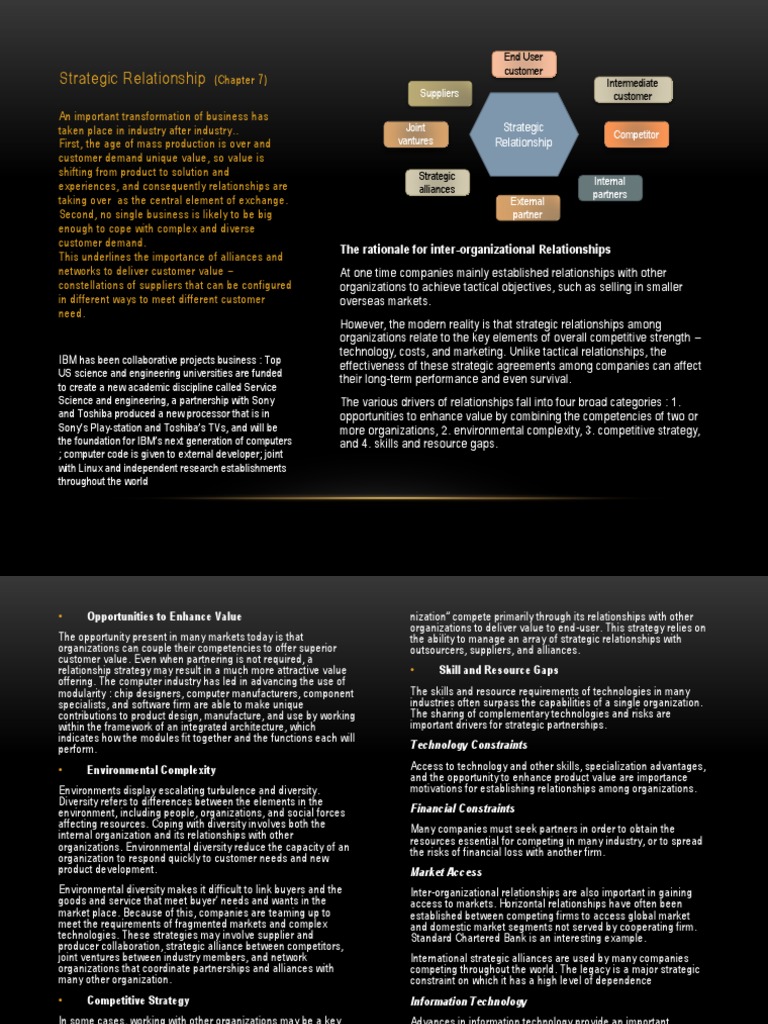 Rationale for Strategic Relationships | PDF | Strategic Management ...