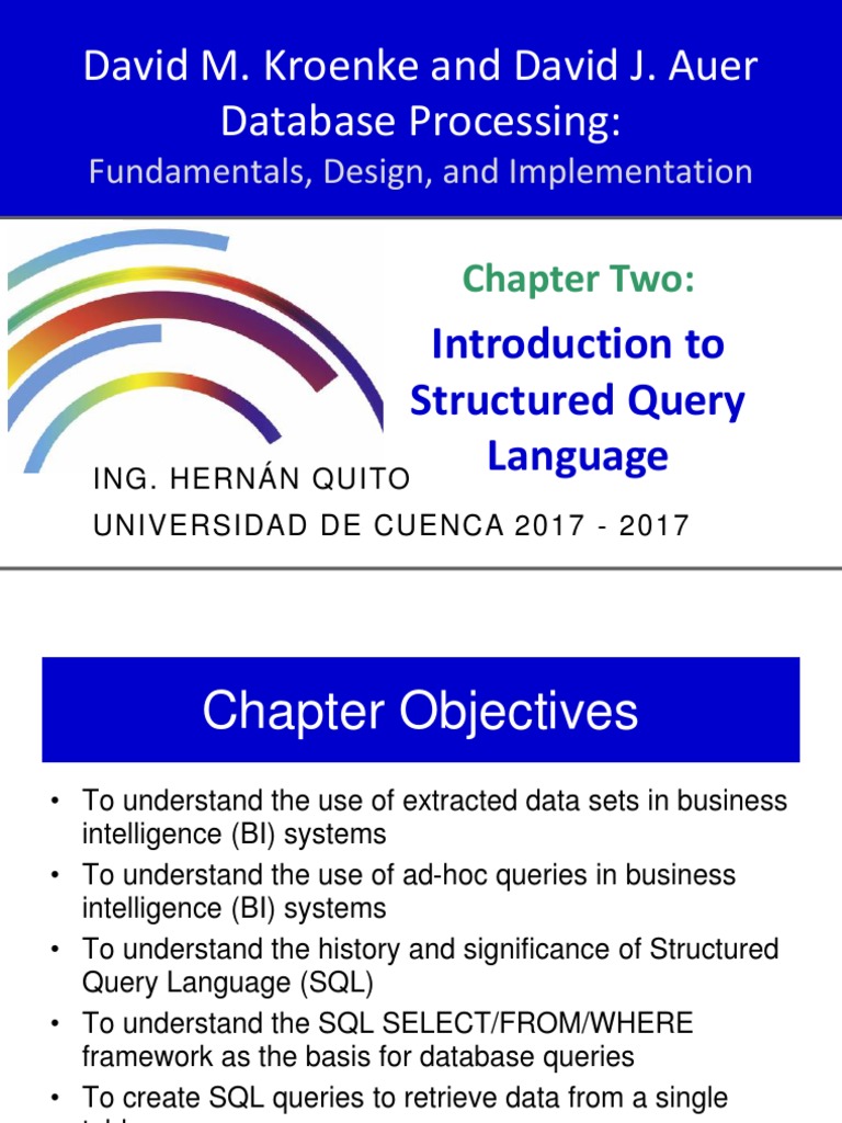 Bases de Datos - Cap 02 Lenguaje SQL | PDF | Sql | Databases