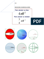 Área y volumen de la esfera fórmulas matemáticas