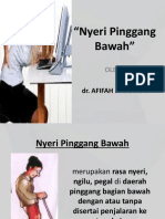 Penyuluhan Nyeri Pinggang Bawah