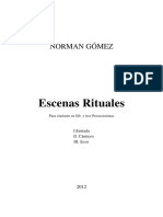Norman Gómez, Escenas Rituales (para clarinete y tres percusionistas)