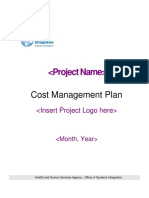 Cost Management Plan Template 4306 PDF