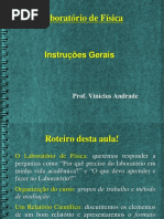 Instruções Gerais e Estrutura de Um Relatório.