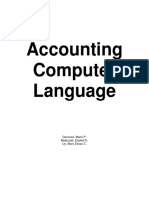 Accounting Computer Language: Dacones, Mariz P. Malazzab, Ezekiel D. Uy, Mary Eloisa C