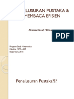 Penelusuran Pustaka & Membaca Efisien