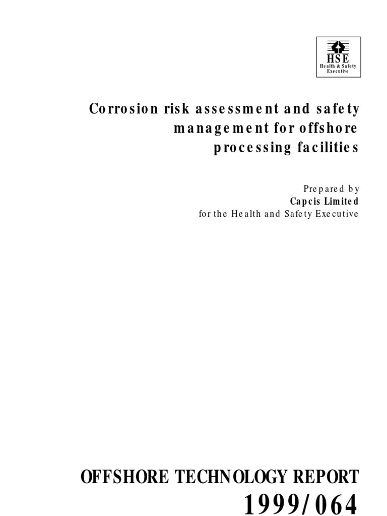Corrosion Risk Assessment and Safety Management For Offshore ...