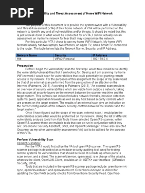 vulnerability and threat assessment
