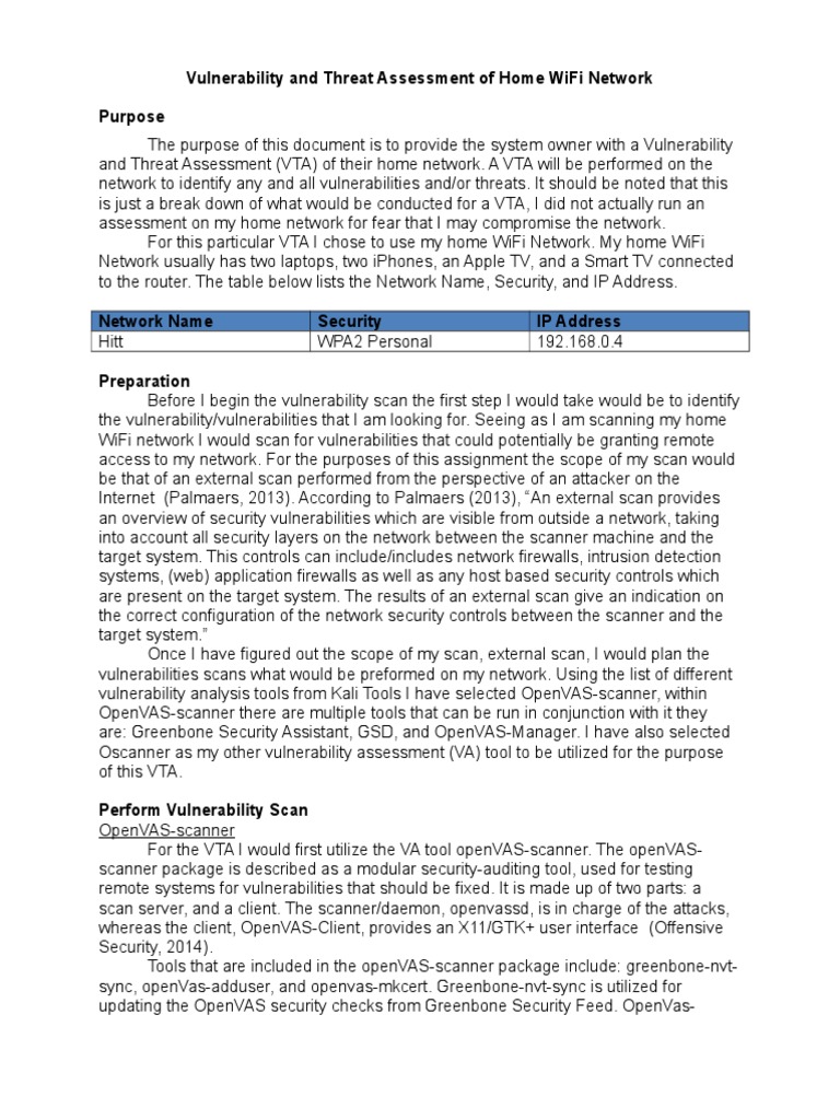 Vulnerability And Threat Assessment Pdf Image Scanner Threat