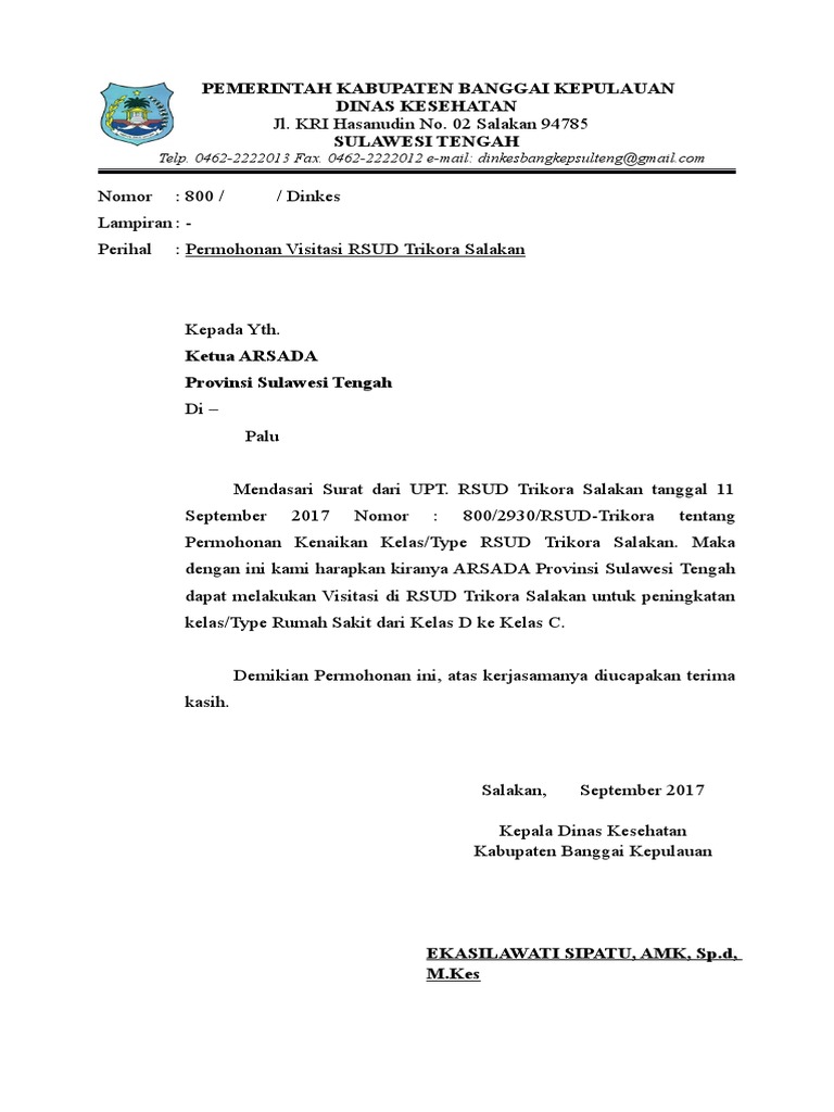 Surat Permohonan Visitasi