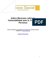 Indice Mexicano Sobre La Vulnerabilidad Ante La Trata de Personas
