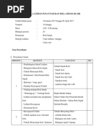 Jadual Latihan Pusat Pasukan Bola Sepak SK Sik