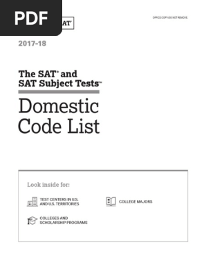 Calendrier Universitaire Orléans 2023 2024 Deg Pdf Sat Domestic Code List | Pdf | Sat | Standardized Tests