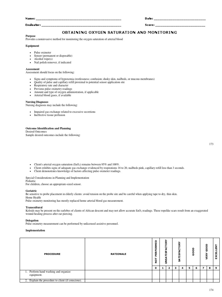 Oxygen Saturation Monitoring Guide | PDF | Breathing | Respiratory System