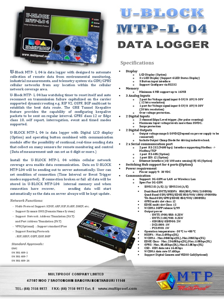 DataLogger MTP L04_EdgeGPRS Modem | General Packet Radio Service