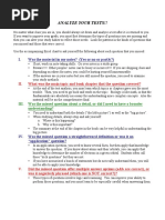 Analyze Your Tests!!: I. Was The Material in My Notes? (Yes or No or Partly?)
