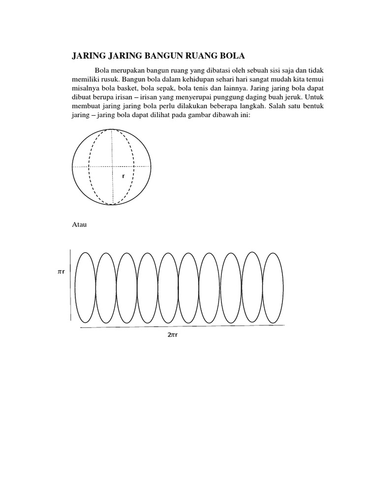 Jaring Jaring Bangun Ruang Bola