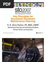 Maintenance Planning for Shutdowns