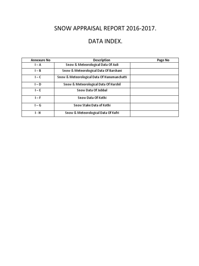 2016-2017 Snow Data Report | PDF