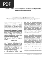 Analysis of Indian Warehousing Sector and Warehouse Optimization and Modernisation Techniques