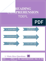 Reading Comprehension TOEFL