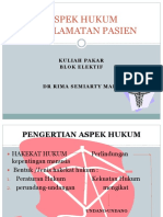 Aspek Hukum Keselamatan Pasien