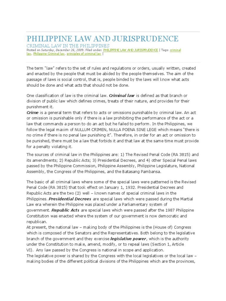 Philippine Law and Jurisprudence | PDF | Habeas Corpus | Search And Seizure