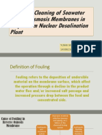 Fouling & Cleaning of Seawater Reverse Osmosis Membranes in Kalpakkam Nuclear Desalination Plant