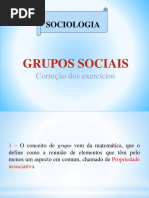 Grupos Sociais Correção Dos Exercícios