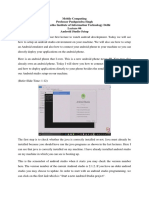 Mobile Computing Professor Pushpendra Singh Indraprastha Institute of Information Technology Delhi Android Studio Setup