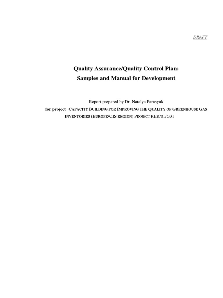 Quality AssuranceQuality Control Plan PDF | PDF | Quality Assurance ...