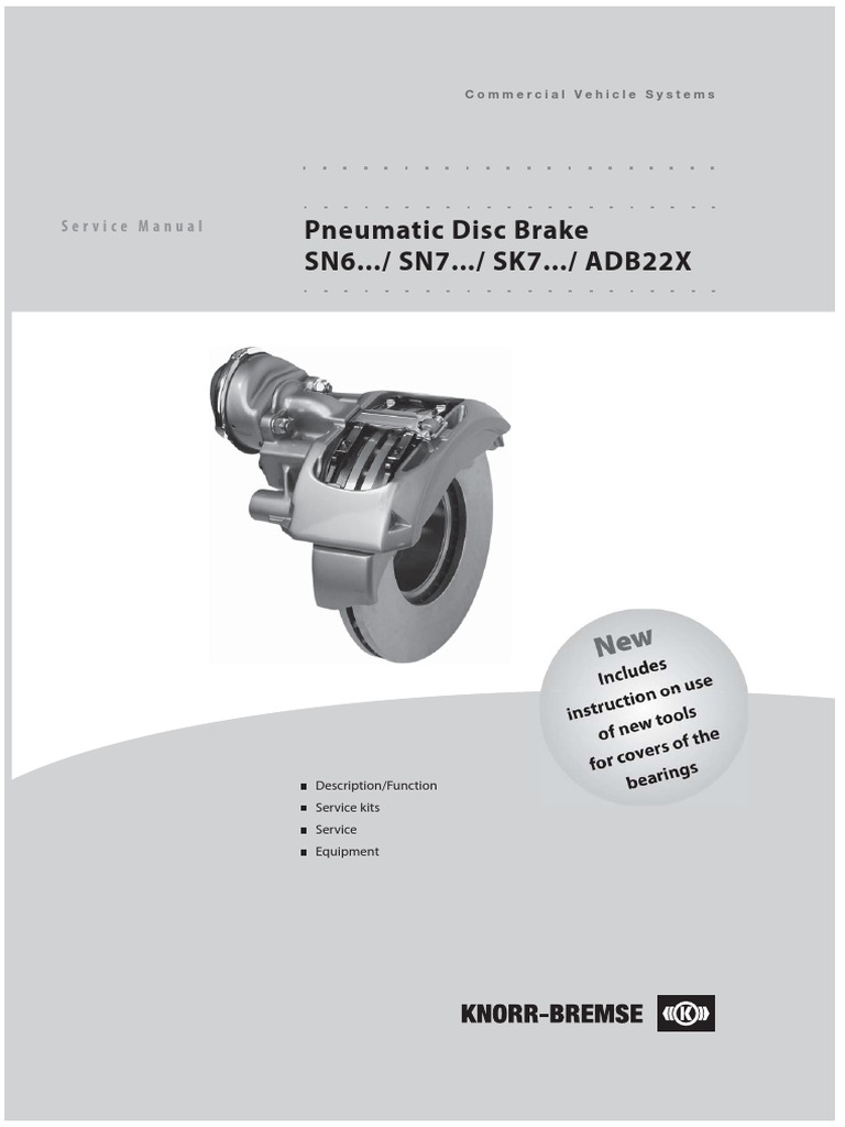 Knorr Bremse Disc Brake Service Manual Aspx PDF Brake Machines