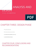 System Analysis and Design: Ite 103 - Documentation