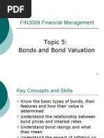 FIN3009 Financial Management: Topic 5: Bonds and Bond Valuation