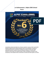 Yet an Another Achievement | Alpha School Porur