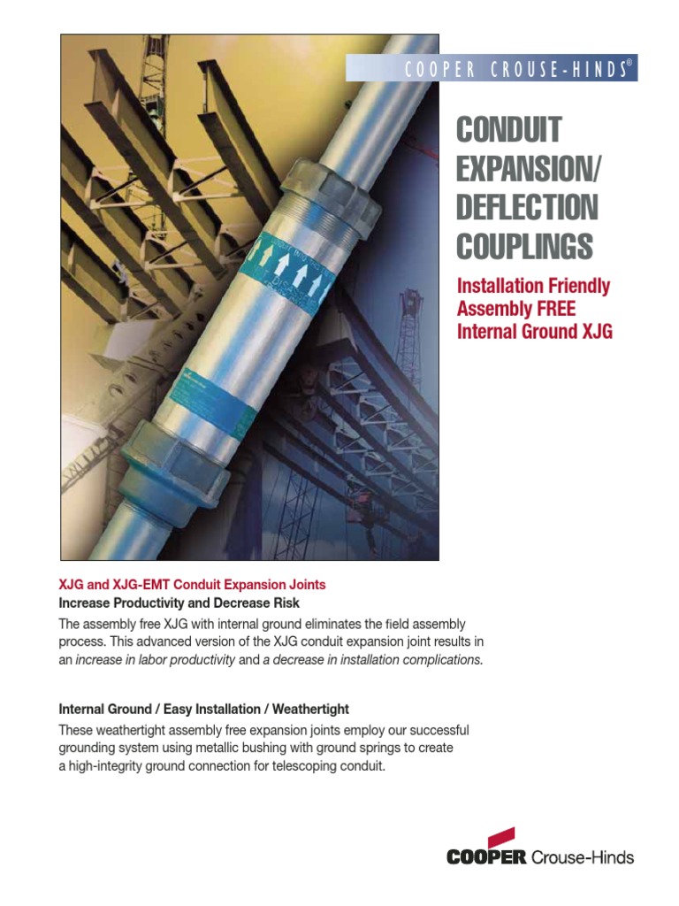 Conduit Expansion/ Deflection Couplings Cooper CrouseHinds PDF