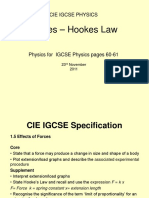 CIE IGCSE Forces Hookes Law Only