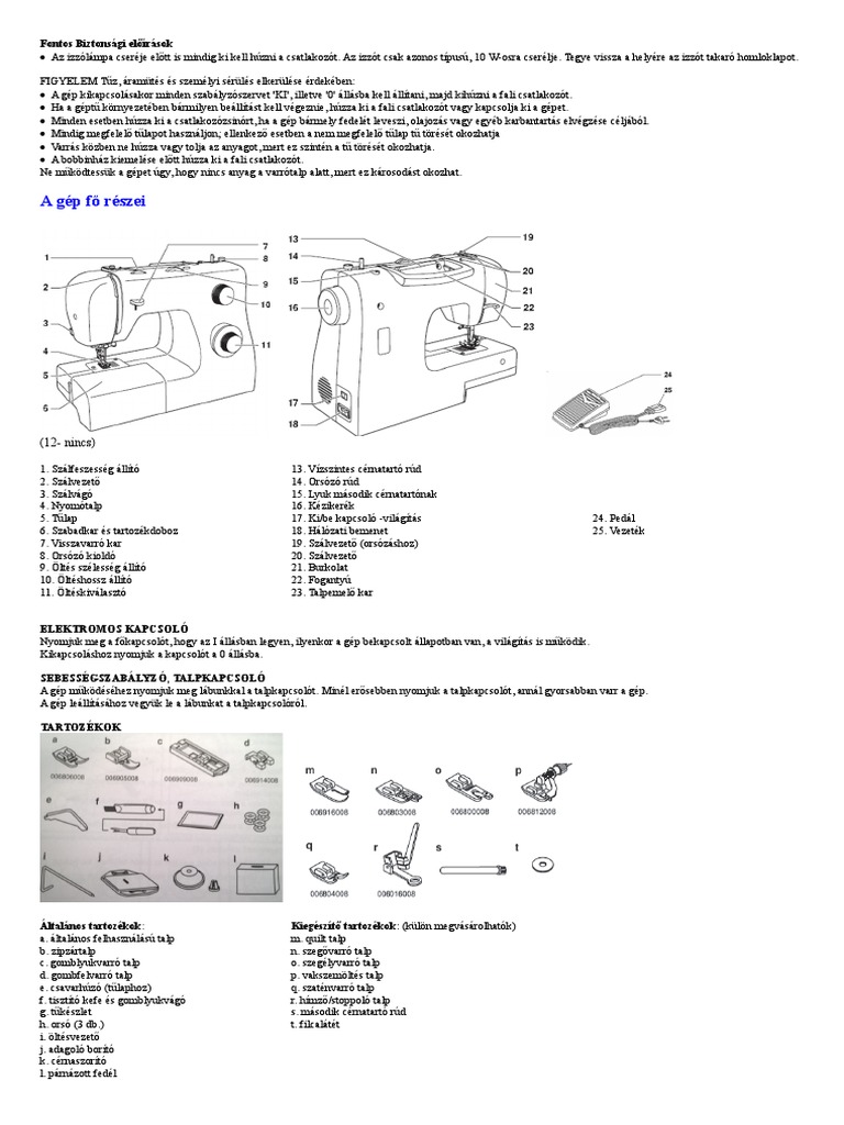 2263 Singer Útmutató | PDF