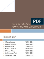 Metode Pelaksanaan Pemasangan Box Culvert (Autosaved)