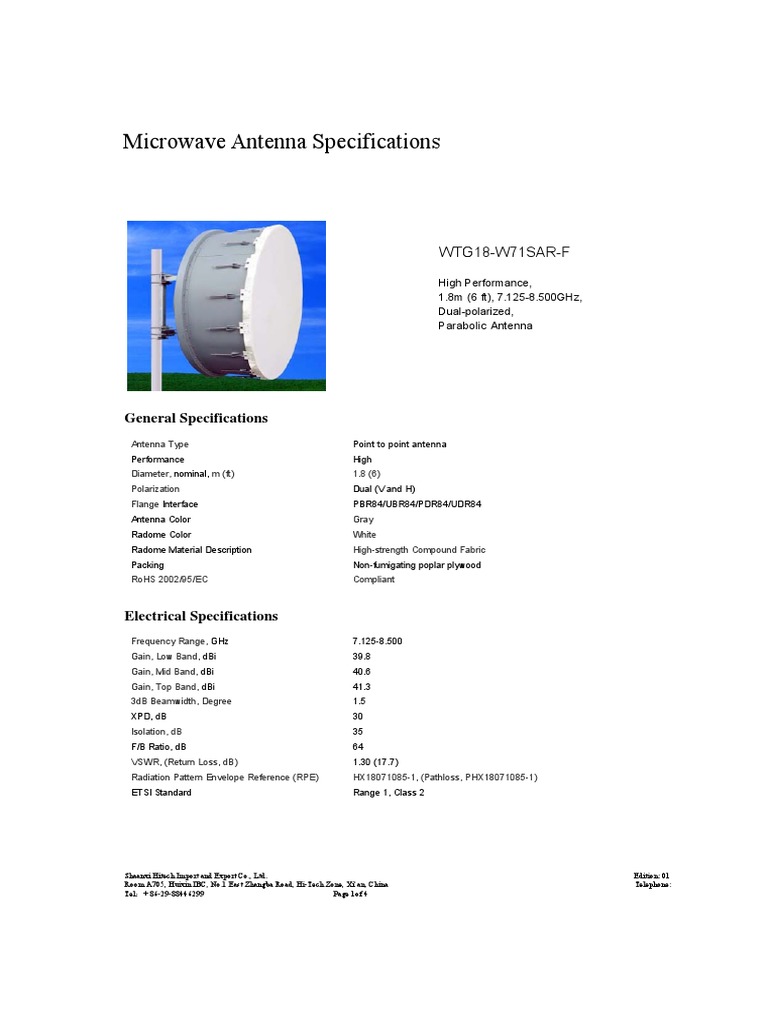 0.6m High Performance Microwave Antenna - China Microwave Antenna