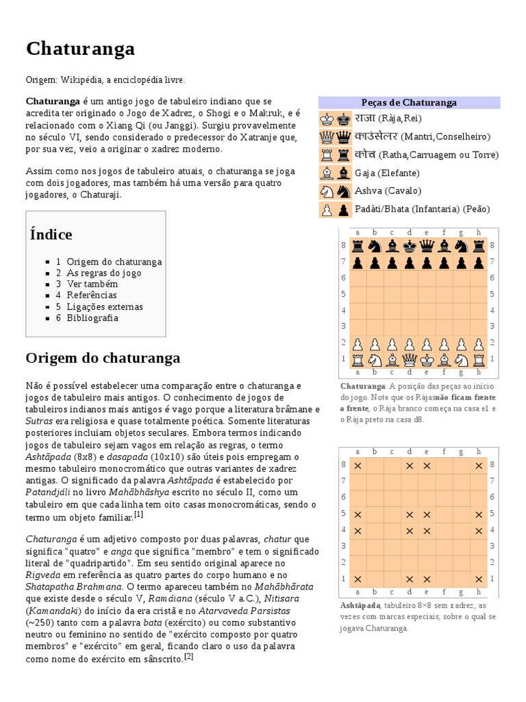 Chaturanga, PDF, Jogos tradicionais